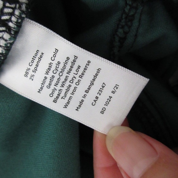 Talbots Green & Navy Plaid Straight Leg Pants. Size 18WP - Picture 14 of 15